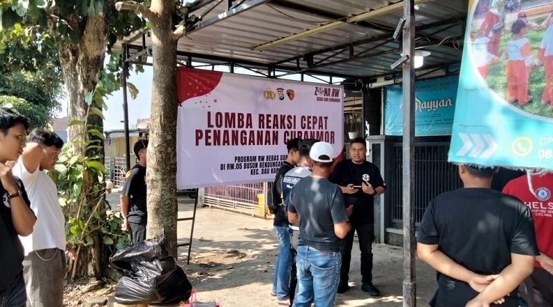 Waspada Curanmor, Polres Malang dan Warga RW 5 Bendungan Landungsari Adakan Lomba Reaksi Cepat