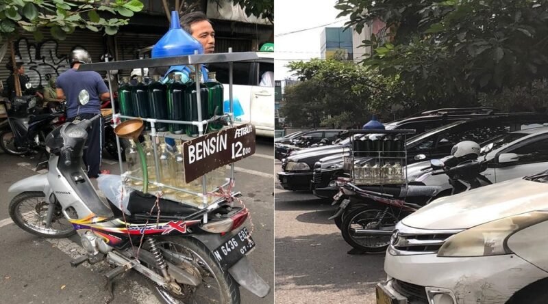 Kreatif! Penjual Bensin Keliling Jadi Pahlawan Dadakan, Saat Antrian SPBU Panjang di Kota Malang